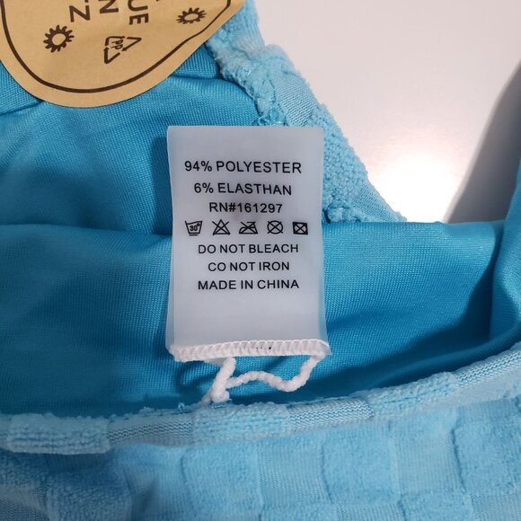 NWT Sunday Brunch CHECK MATE BIKINI in Blue - Size Small - Picture 8 of 11